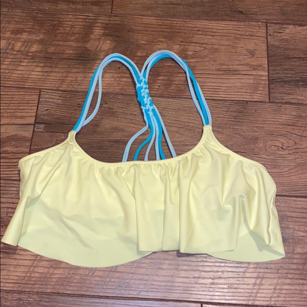 Blue and yellow Victoria’s Secret bikini top